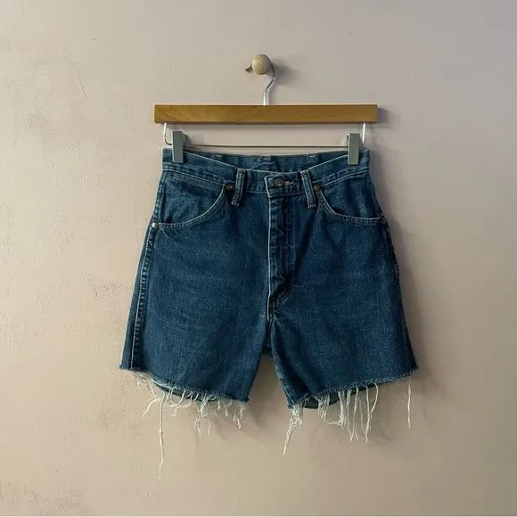 Vintage Wrangler Medium-Dark Wash Denim CutOff Shorts