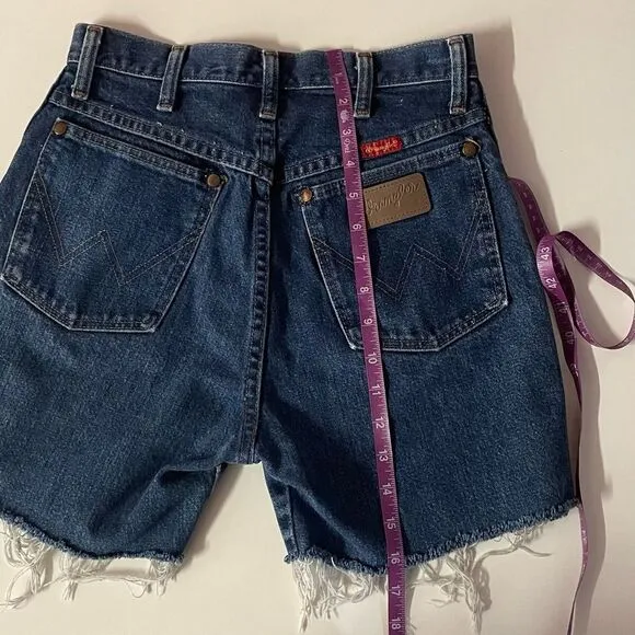 Vintage Wrangler Medium-Dark Wash Denim CutOff Shorts