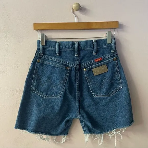 Vintage Wrangler Medium-Dark Wash Denim CutOff Shorts