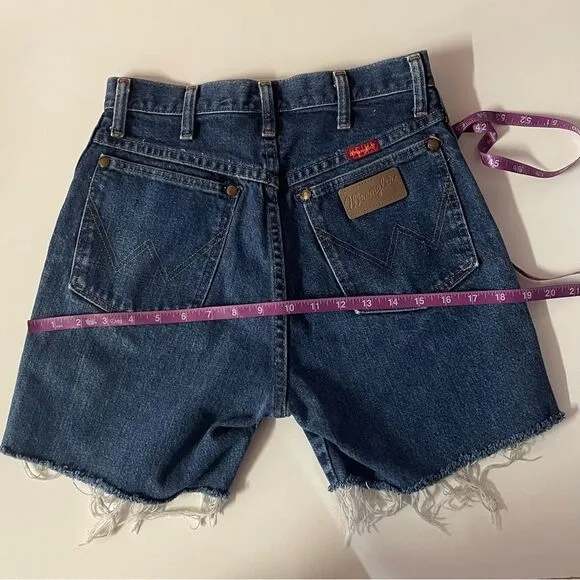 Vintage Wrangler Medium-Dark Wash Denim CutOff Shorts
