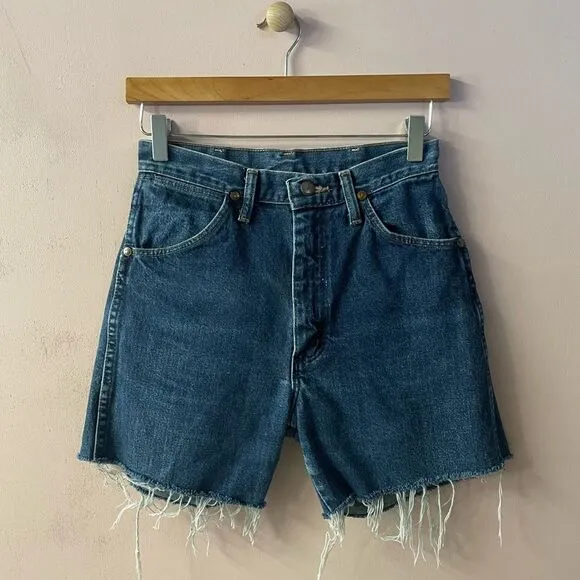 Vintage Wrangler Medium-Dark Wash Denim CutOff Shorts