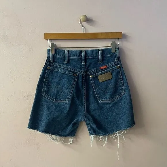 Vintage Wrangler Medium-Dark Wash Denim CutOff Shorts