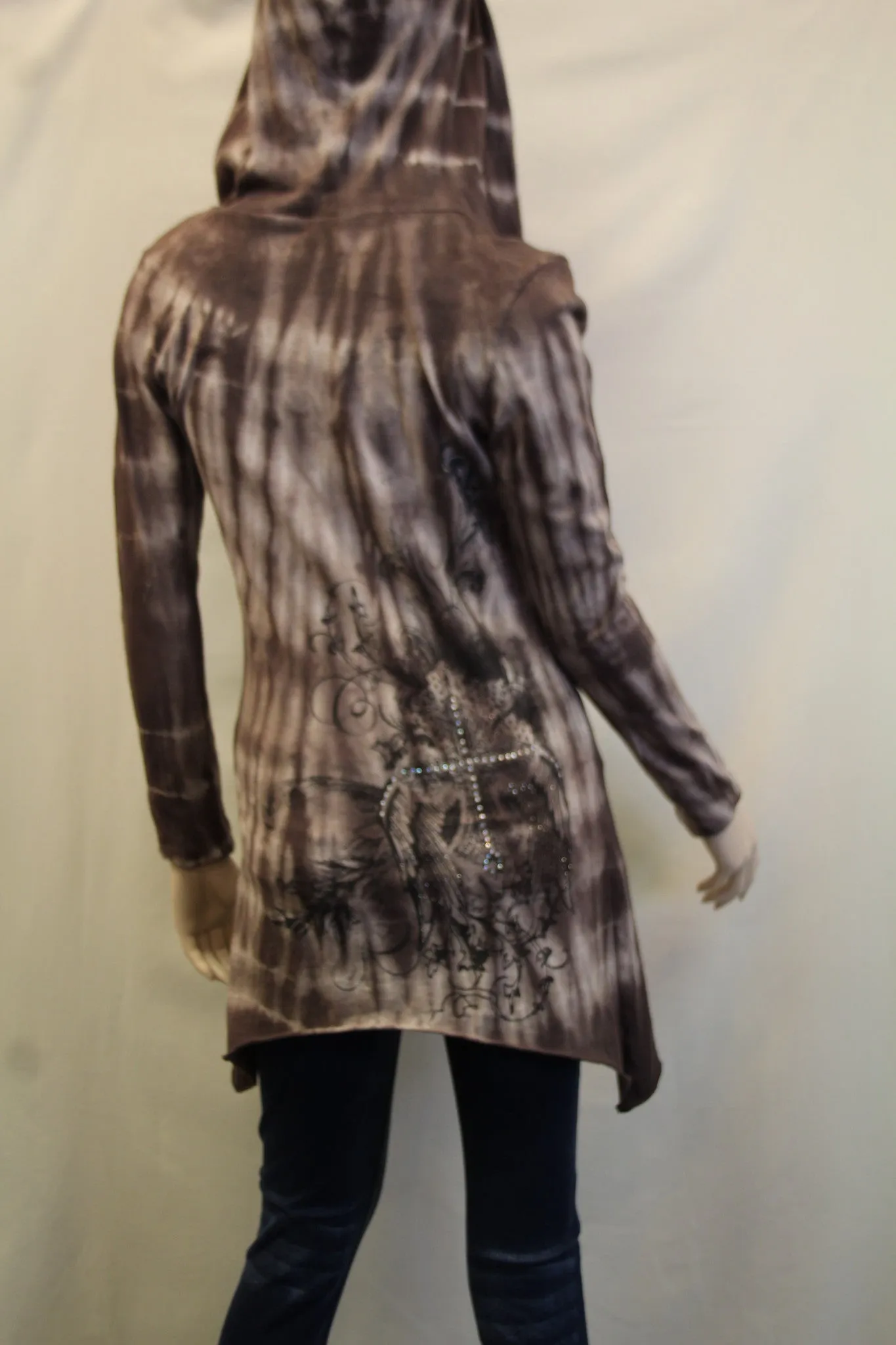 Vocal | Tye Dye Hoodie Tunic Brown