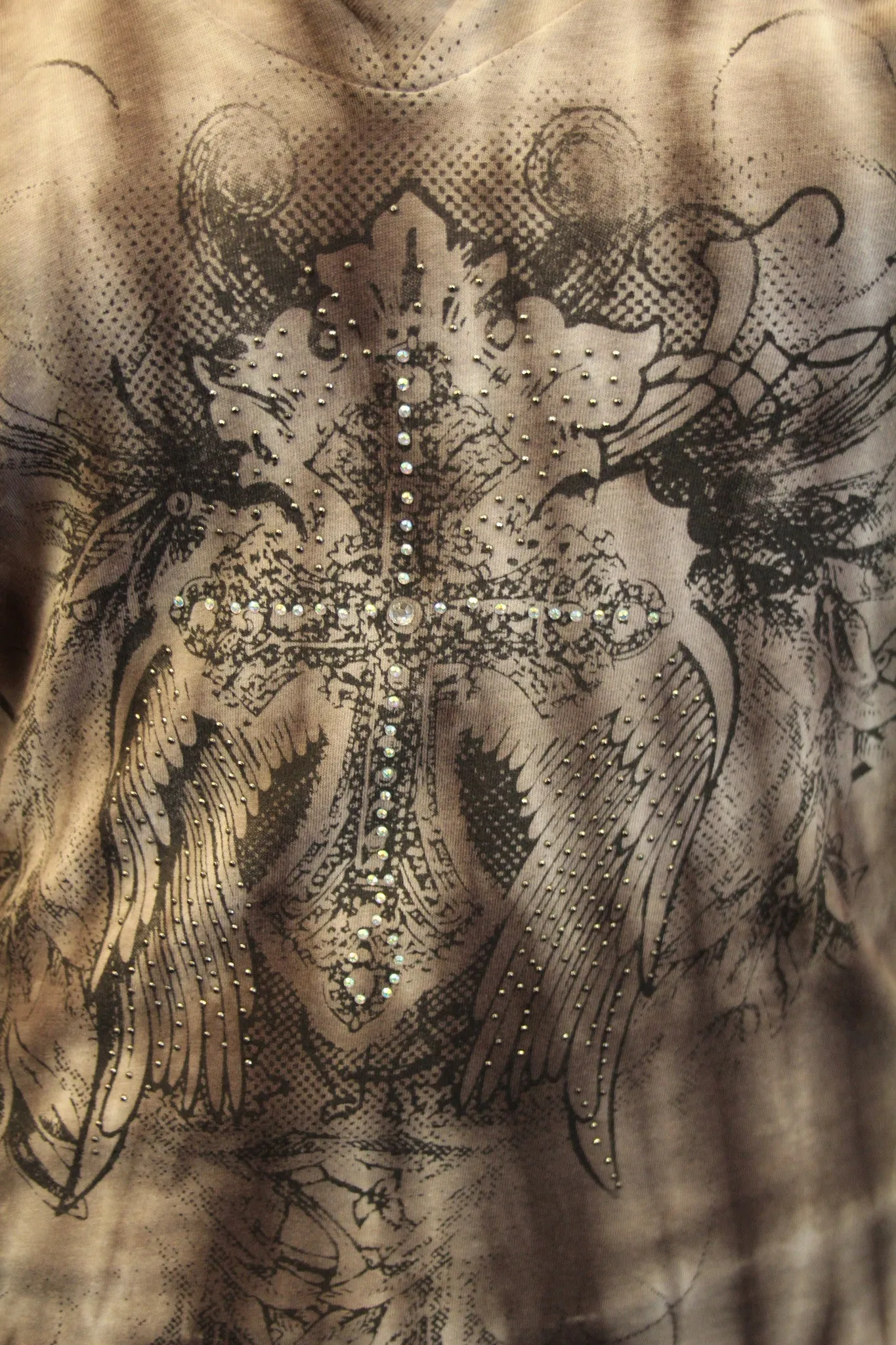 Vocal | Tye Dye Hoodie Tunic Brown