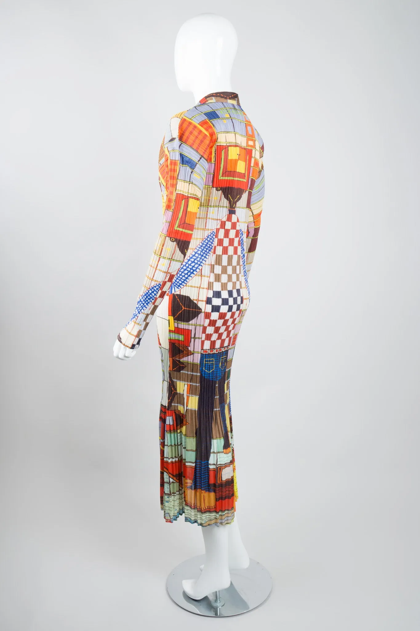 Walking Man Pleated Dress