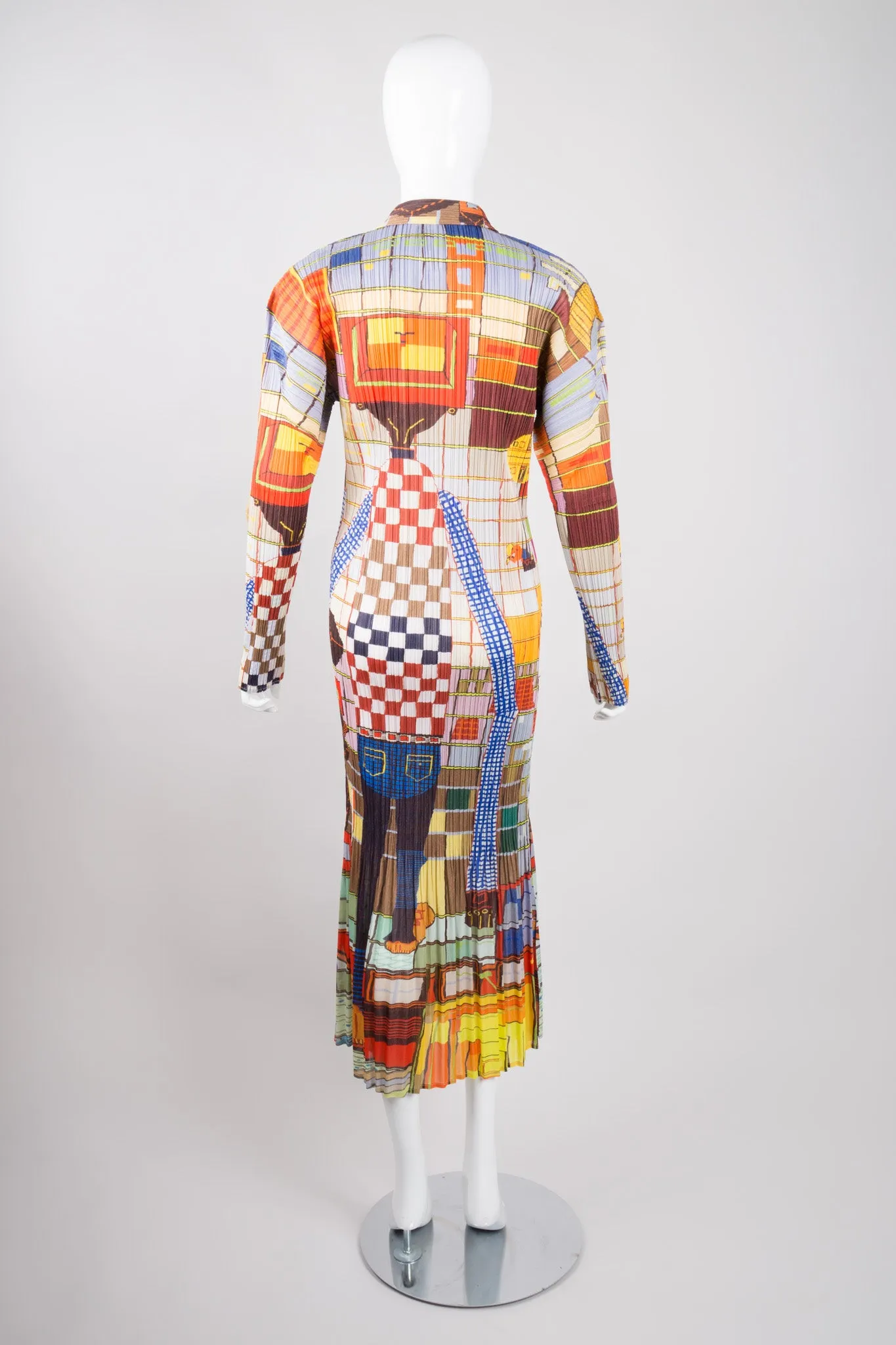 Walking Man Pleated Dress