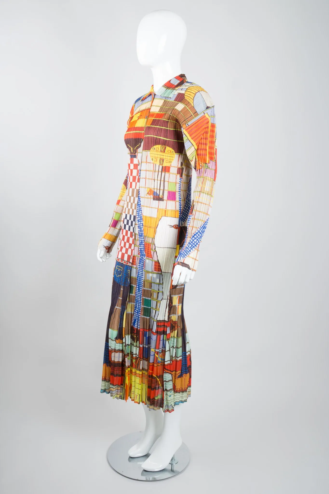 Walking Man Pleated Dress