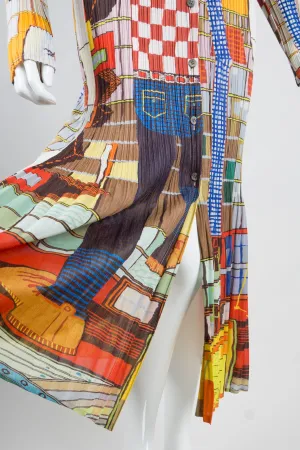 Walking Man Pleated Dress