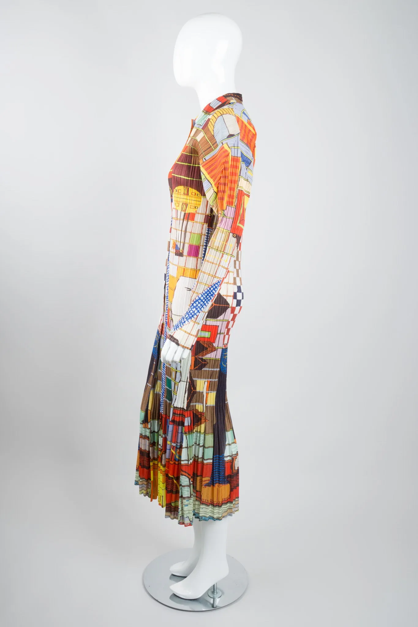 Walking Man Pleated Dress