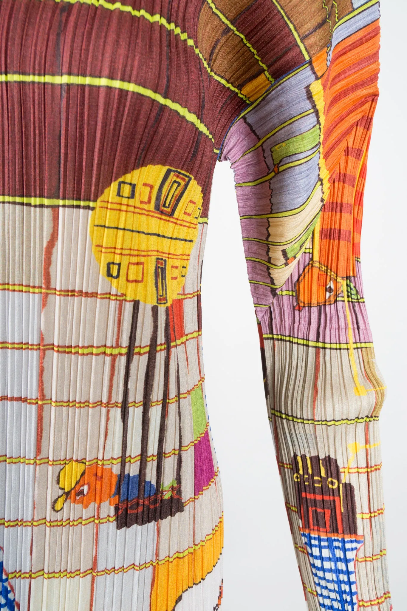 Walking Man Pleated Dress