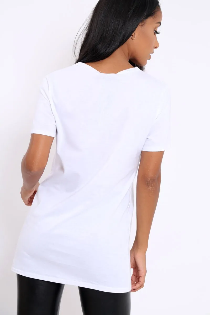White Be You Slogan T-shirt - Jackie
