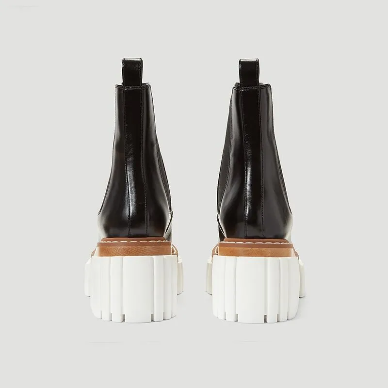 Women Genuine Cow Leather Ankle Boots