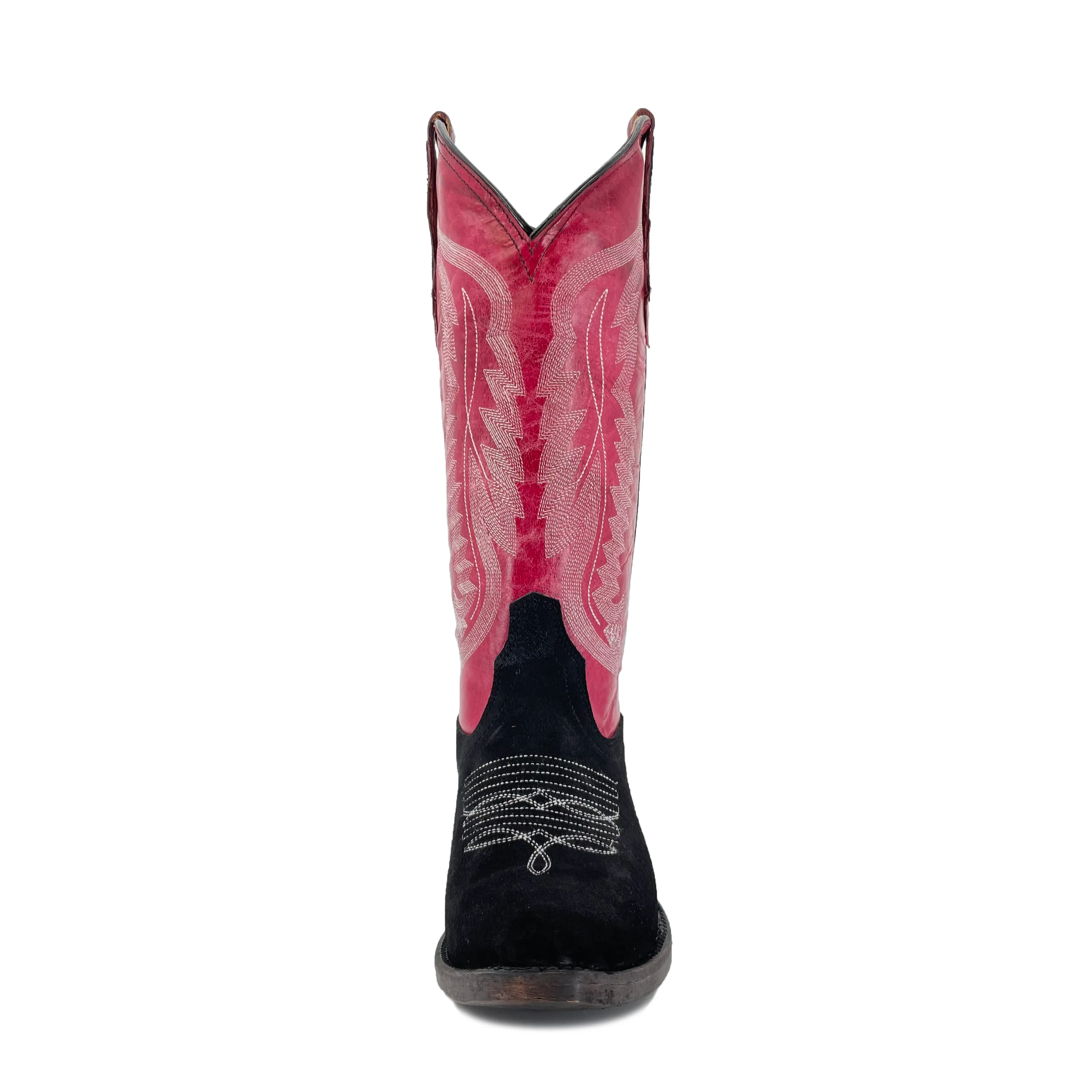 Women's Texan Boots - Rough Out Black