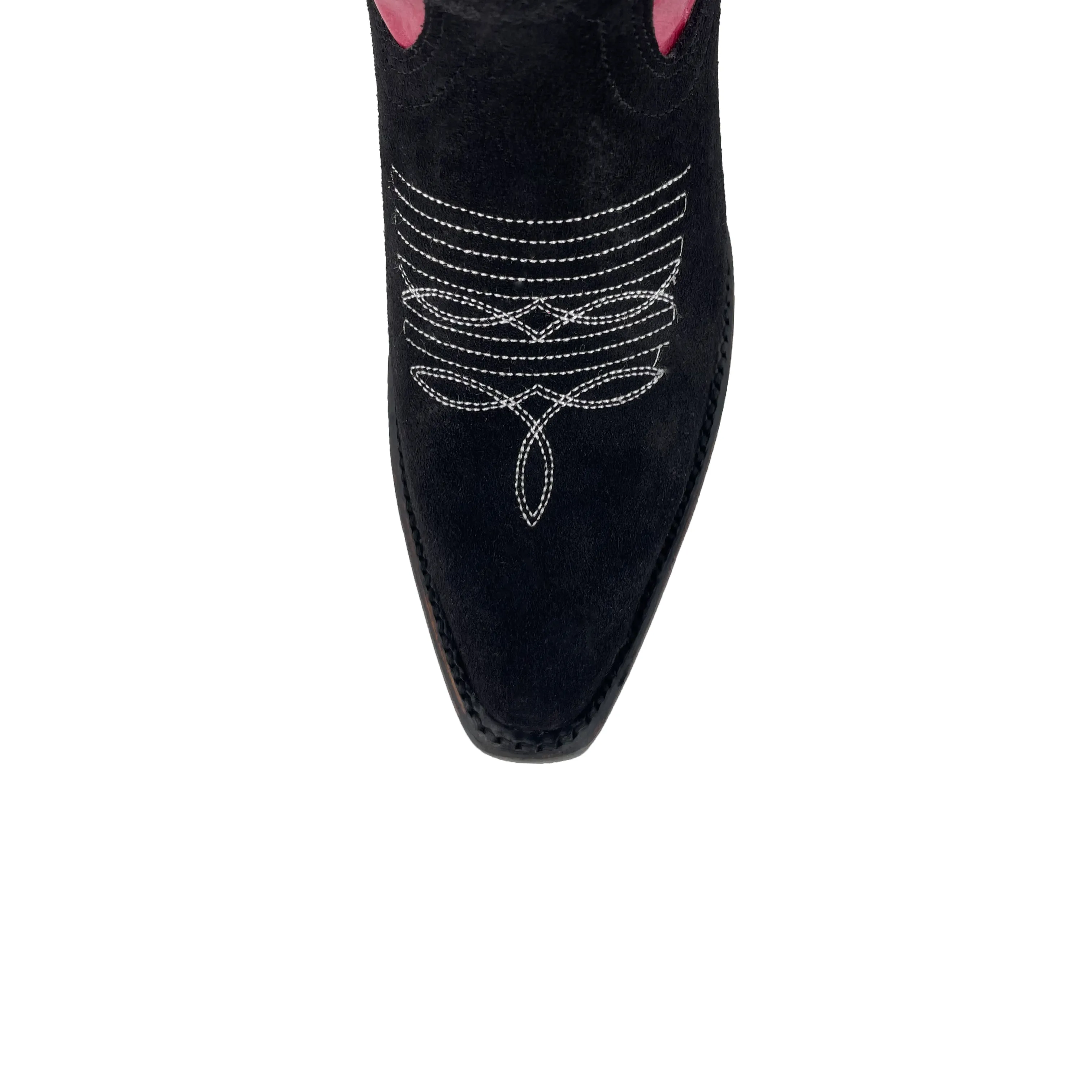 Women's Texan Boots - Rough Out Black