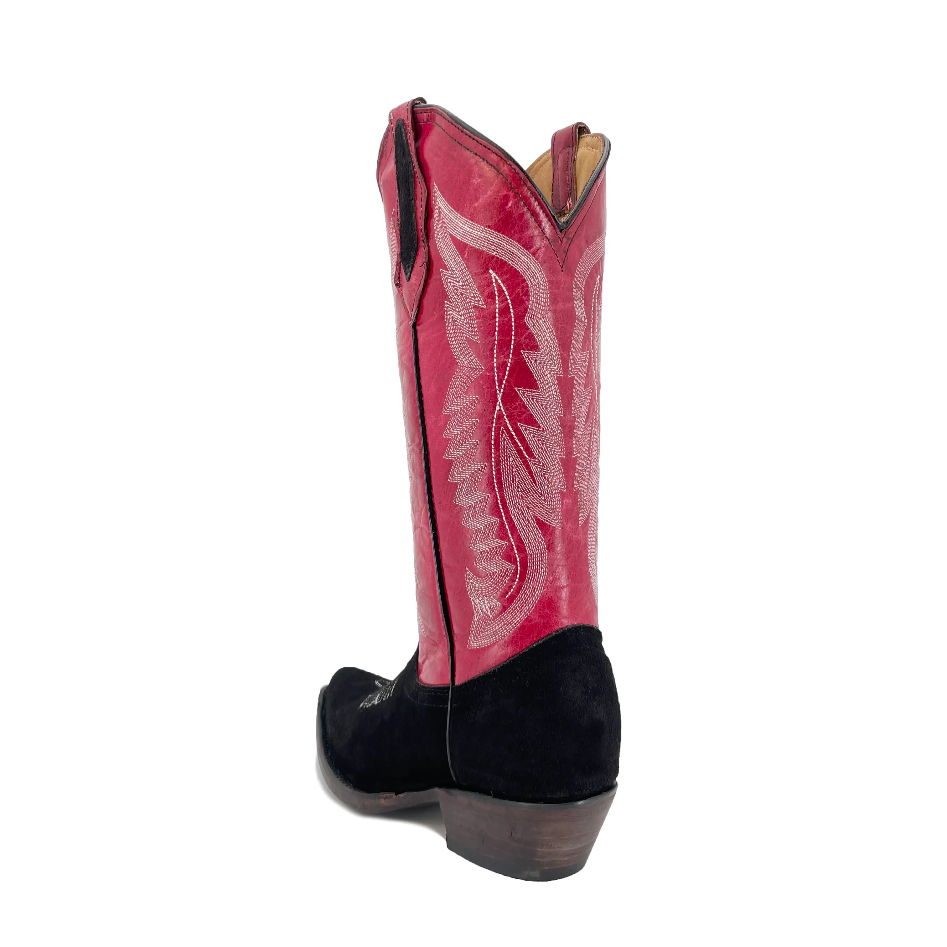 Women's Texan Boots - Rough Out Black