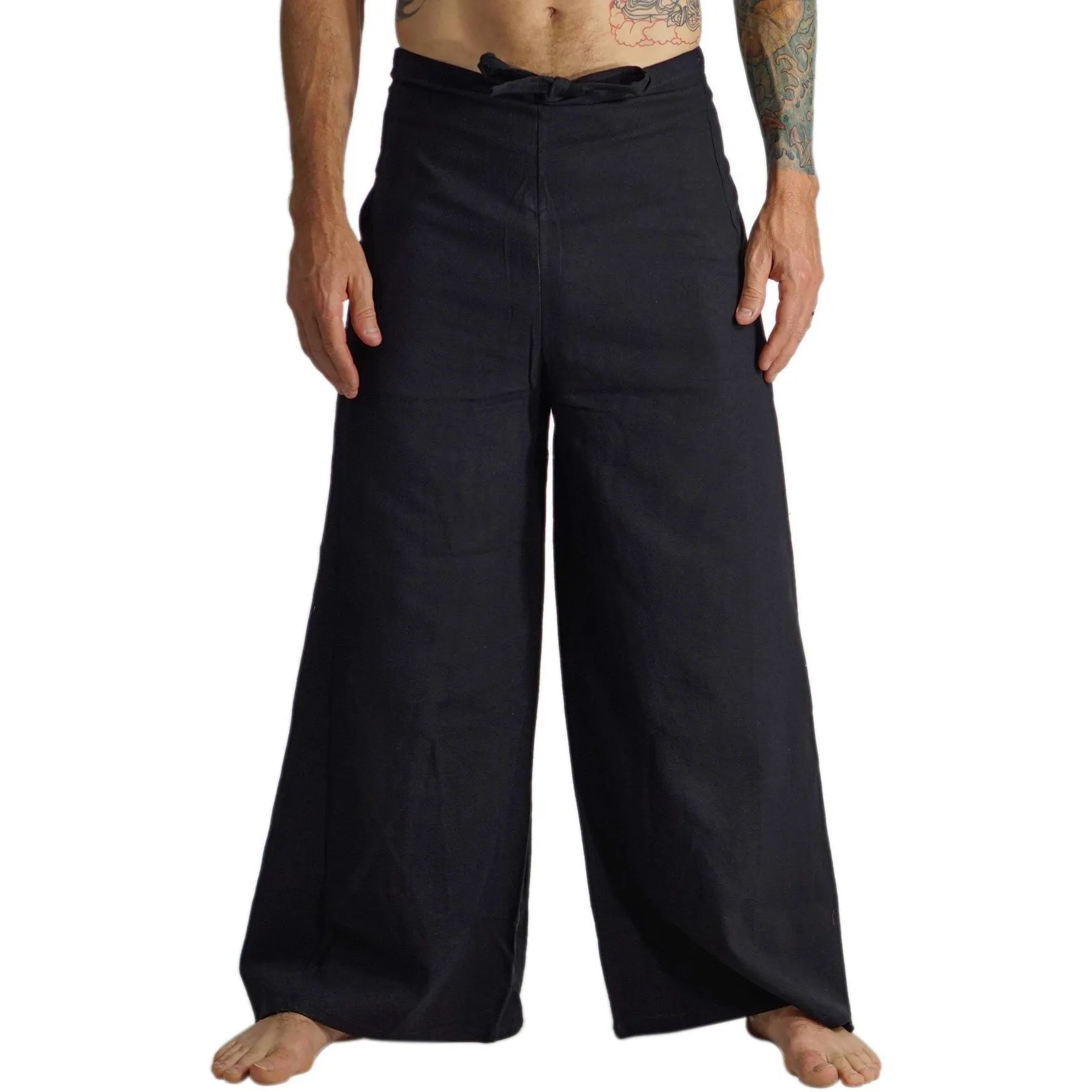'Wrap Pants' Cotton Fabric - Black