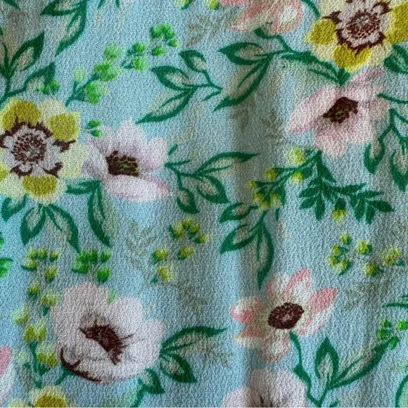 Yumi Kim Bedford Park Blue Chelsea Dress Size L Chiffon Mini Dress