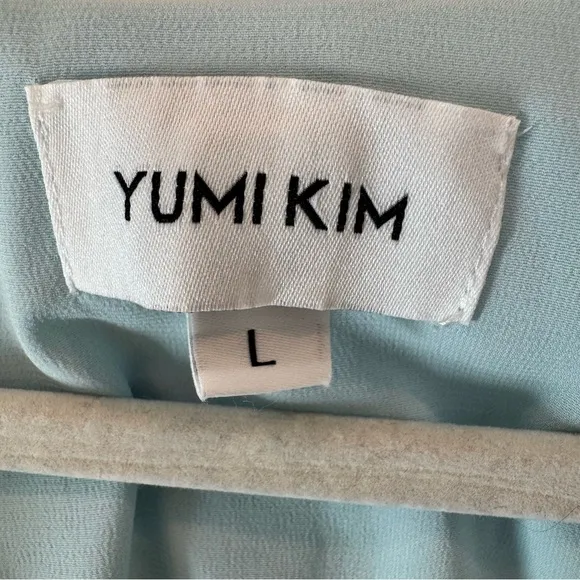 Yumi Kim Bedford Park Blue Chelsea Dress Size L Chiffon Mini Dress