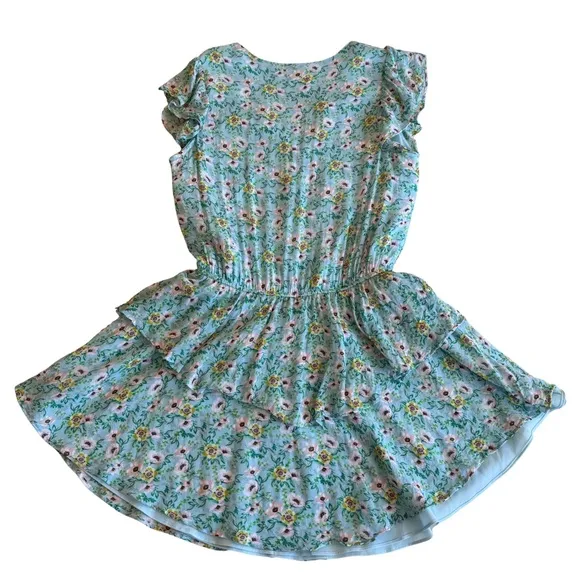 Yumi Kim Bedford Park Blue Chelsea Dress Size L Chiffon Mini Dress
