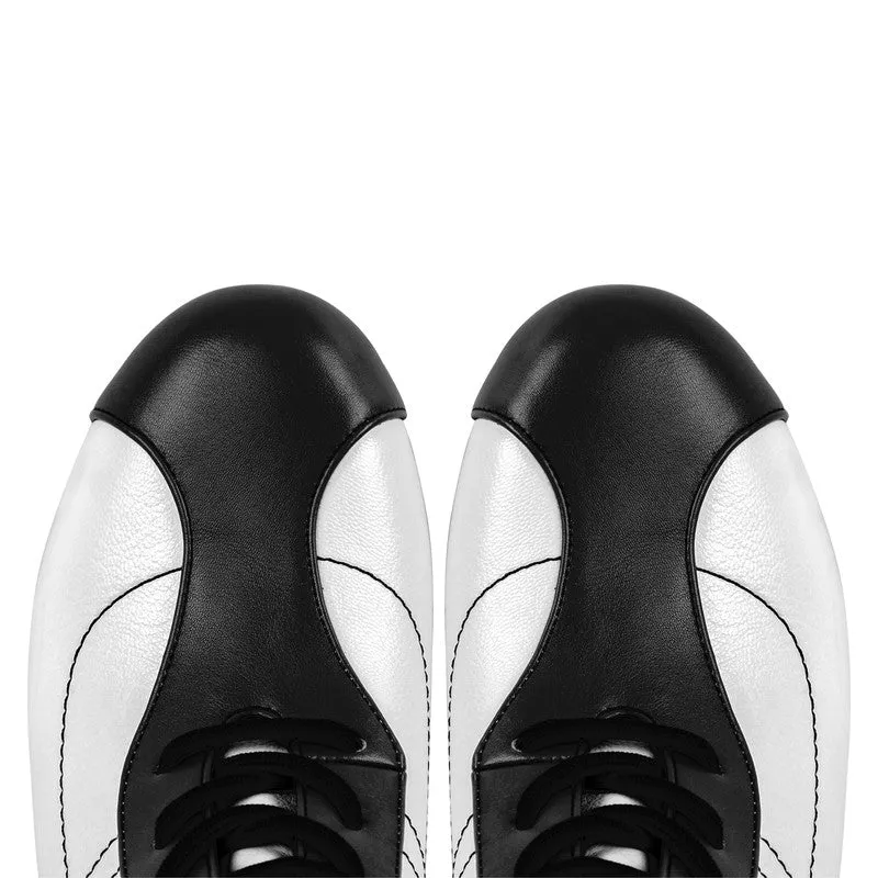 Zipper Lace-up Round Toe Boxing Ankle Boots