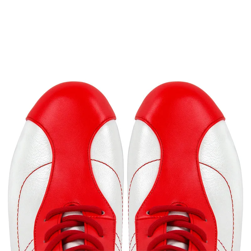 Zipper Lace-up Round Toe Boxing Ankle Boots